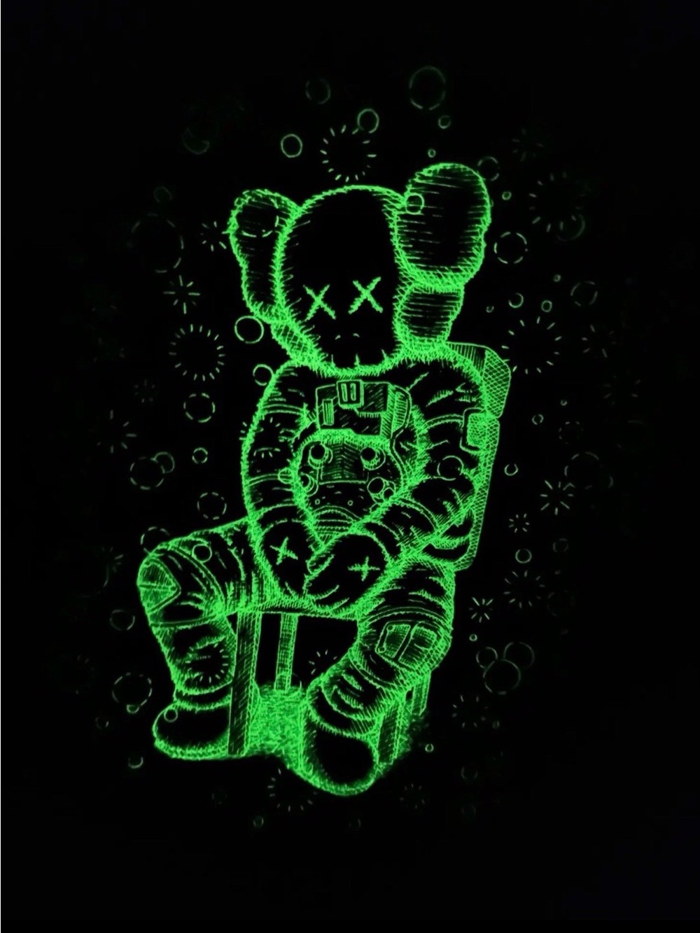 KAWS/ Kid Cudi Collab - Moon Man- Hard to find Grey Colorway. Glow in the Dark